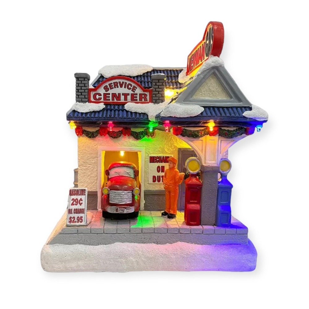 2023 St. Nicholas Square Village Gas Service Center Music, Motion, Lighted‎ NEW